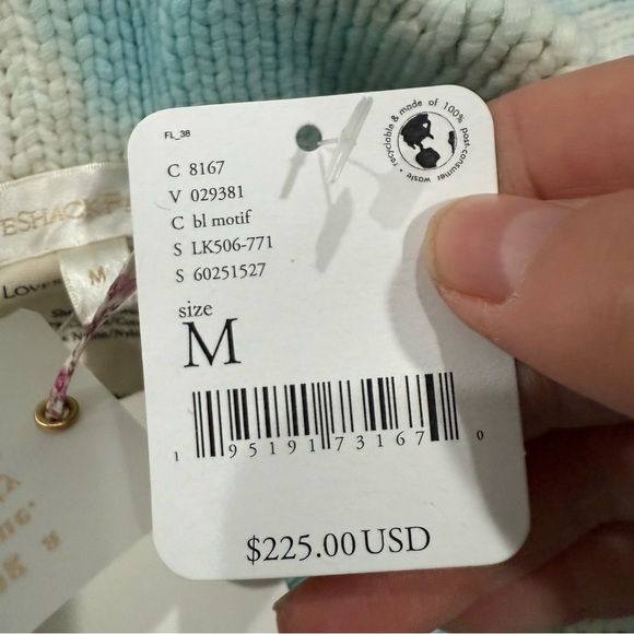 NWT LoveShackFancy Shorts Karissa Knit Scallop in Blue Tie Dye - Picture 7 of 8